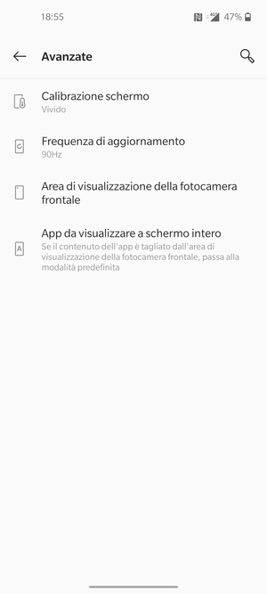 Seleziona Frequenza di aggiornamento