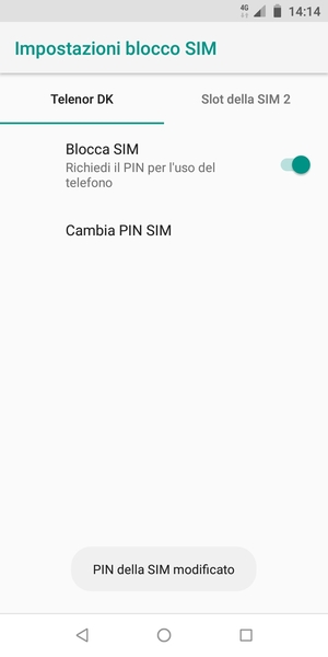 Il tuo PIN della SIM è stato modificato