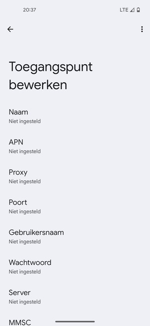 Voer internetgegevens in