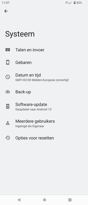 Selecteer Software-update