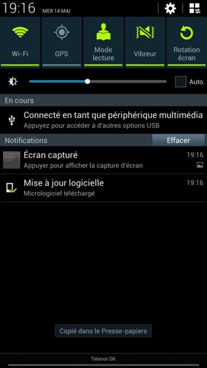 Sélectionnez Vibreur pour passer en mode silencieux