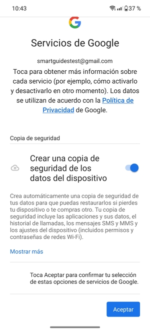 Seleccione Aceptar