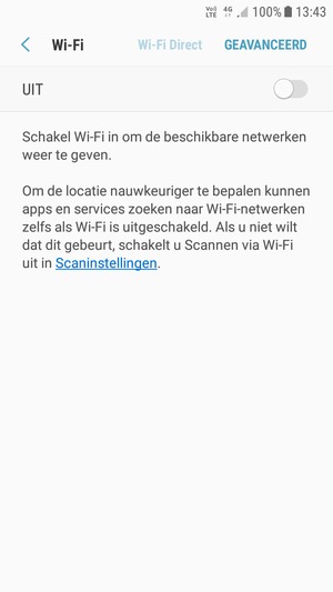 Schakel Wi-Fi in