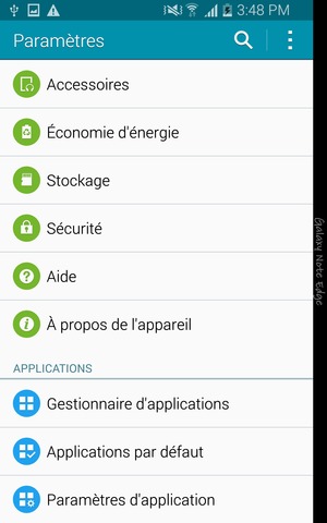 Faites défiler et sélectionnez À propos de l'appareil
