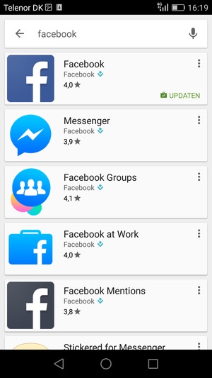 Selecteer de app