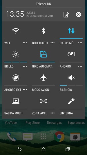 Seleccione SILENCIO para cambiar al modo de vibración
