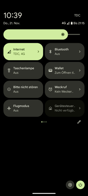 Stellen Sie die Helligkeit auf das erforderliche Niveau