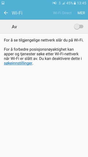 Slå på Wi-Fi