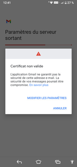 Sélectionnez MODIFIER LES PARAMÈTRES