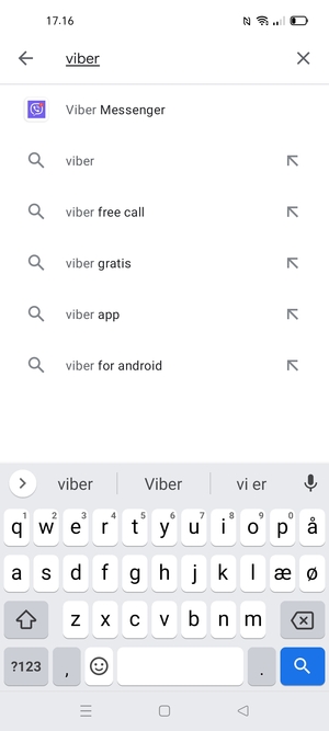 Indtast navnet på appen og vælg Søg