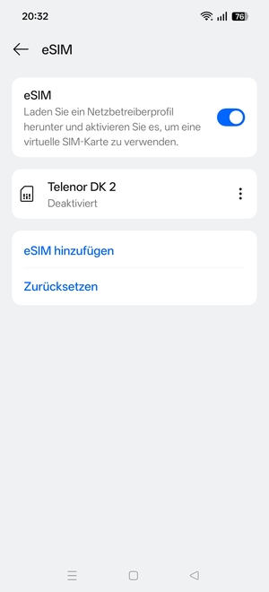 Wählen Sie die Menü-Taste