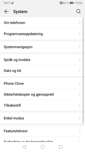 Velg Sikkerhetskopier og gjenopprett