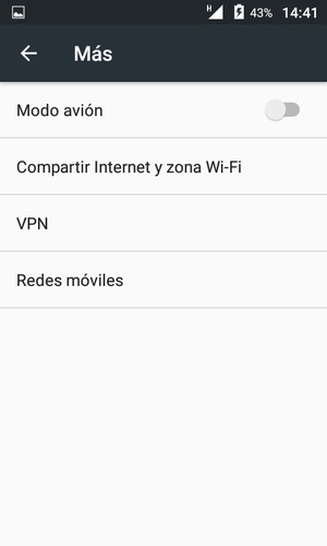Seleccione Compartir Internet y zona Wi-Fi