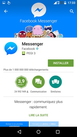 Sélectionnez INSTALLER
