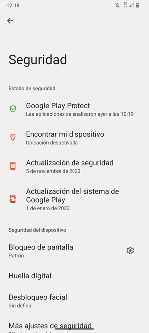 El teléfono ha sido asegurado con un bloqueo de pantalla