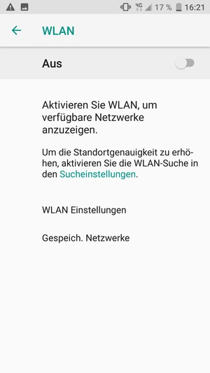 Schalten Sie WLAN ein