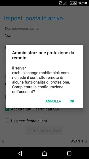 Seleziona OK