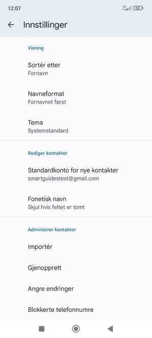 Bla til og velg Importér