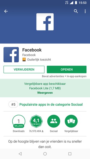 Selecteer OPENEN
