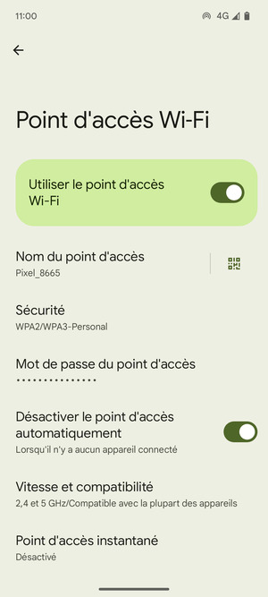 Votre téléphone est maintenant configuré pour être utilisé comme modem