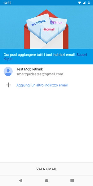 Seleziona VAI A GMAIL