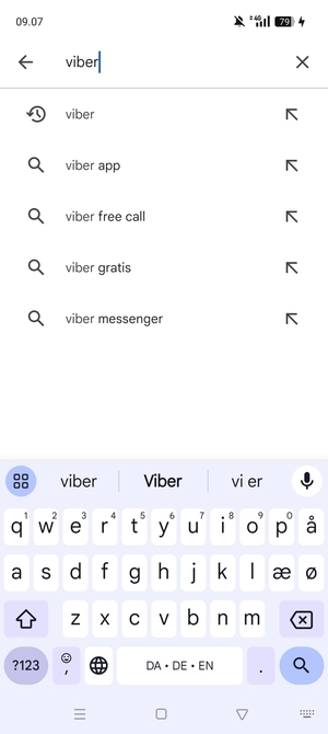 Indtast navnet på appen og vælg Søg