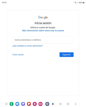 Introduzca su dirección de Gmail y seleccione Siguiente