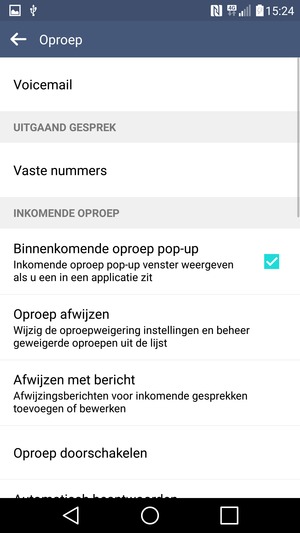 Selecteer Voicemail