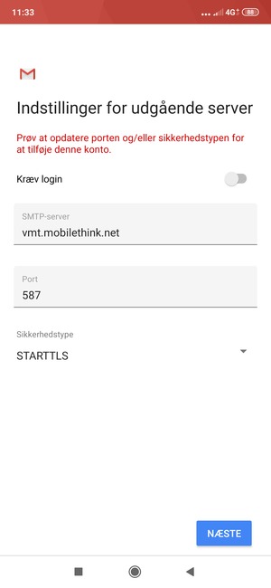 Vælg Sikkerhedstype