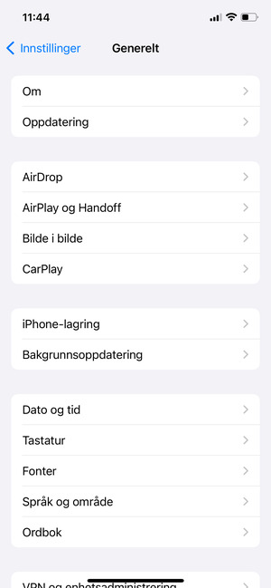 Velg Oppdatering