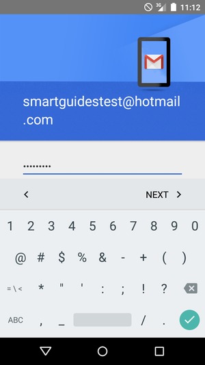 Enter your password and select NEXT