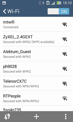 You are now connected to the Wi-Fi network