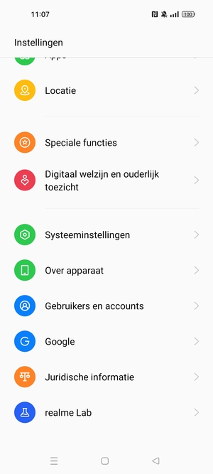 Scroll naar en selecteer Over apparaat