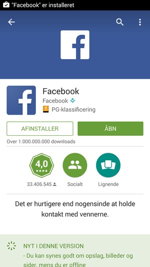 Vælg ÅBN