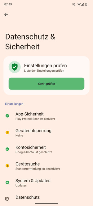 Wählen Sie Geräteentsperrung