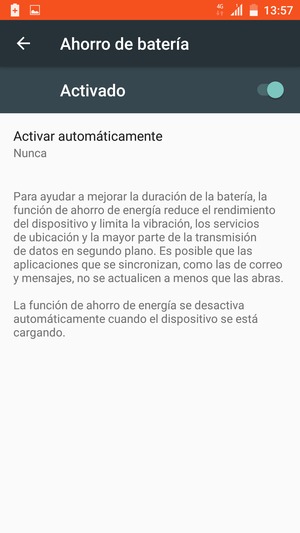 Active Ahorro de batería