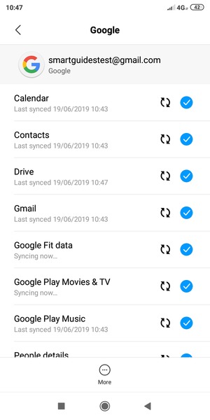 Your information will be synchronised