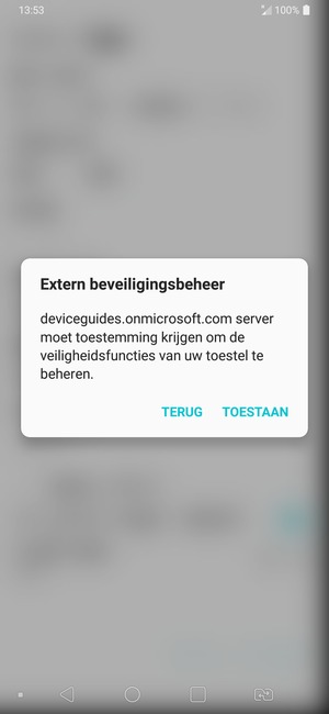 Selecteer TOESTAAN