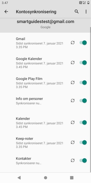 Dine kontakter fra Google vil nu blive synkroniseret til din telefon