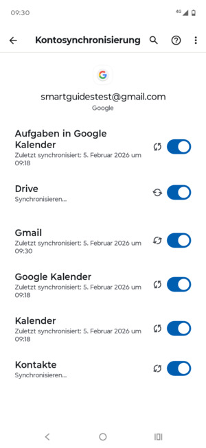 Ihre Kontakte von Google werden nun auf Ihr Handy synchronisiert