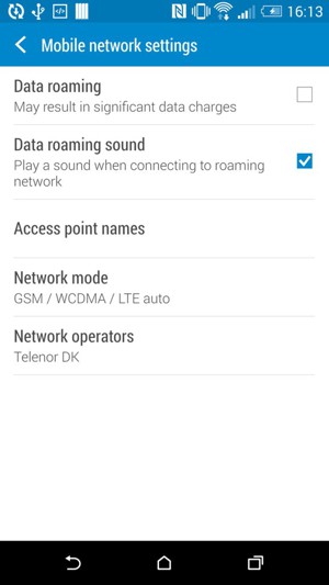To change network if network problems occur, select Network operators