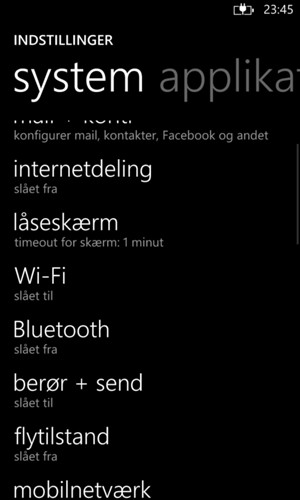 Vælg Wi-Fi