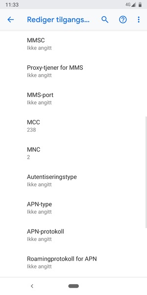 Bla ned og skriv inn MMS-informasjon