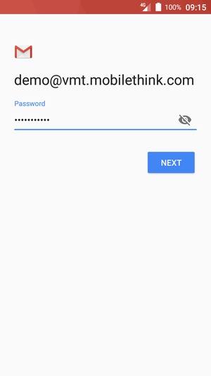 Enter your Password and select NEXT