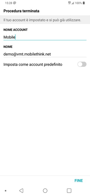 Scegli un nome per il tuo account e inserisci il tuo nome. Seleziona FINE