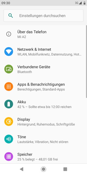 Wählen Sie Netzwerk & Internet