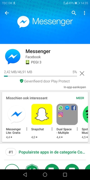 Wacht tot het installatieproces beëindigd is