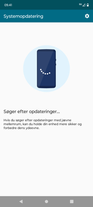 Afvent at søgningen er afsluttet