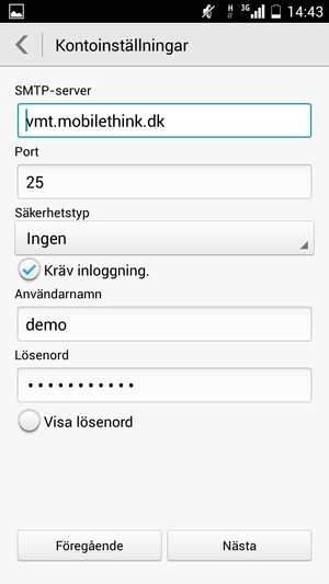Ange utgående serveradress