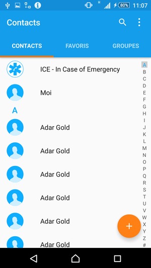 Sélectionnez le bouton du Menu